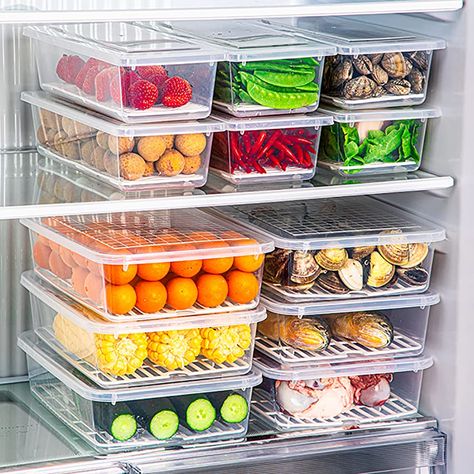 Fridge Storage Containers, Clear Fridge, Freezer Storage Containers, Classroom Wishlist, Refrigerator Organizer, Vegetable Bin, Fridge Organizer, Organizer Bins, Fridge Organisers