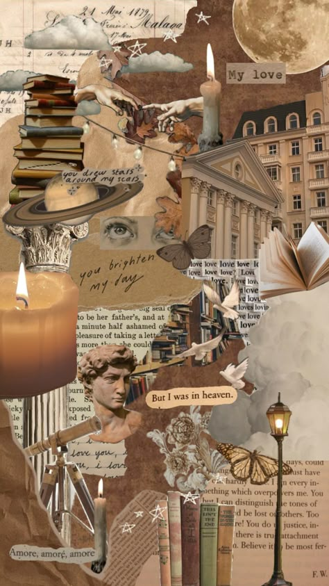 #background #vintage #books #aesthetic #wallpaper #wallpapercollage #aestheticwallpaper #vintagecollage #vintageaesthetic #bookwallpaper #autumn #autumnwallpaper Vintage Books Aesthetic Wallpaper, Vintage Books Aesthetic, Collages Aesthetic Vintage, Books Aesthetic Wallpaper, Wallpaper Iphone Summer, Collage Art Projects, Book Wallpaper, Books Aesthetic, Cute Simple Wallpapers