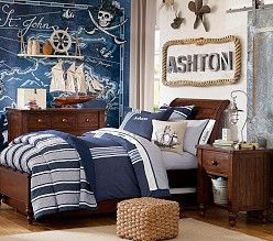 This might be an idea for David. Nautical Boy Room, Cool Boys Room, Pirate Bedroom, Pirate Room, Nautical Room, Nautical Bedroom, Big Boy Room, Boys Bedrooms, Boy's Bedroom