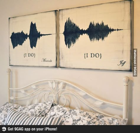 Soundwave Art, Pink Life, Future Mrs, Wave Art, Master Bedrooms, Maybe One Day, Nautical Wedding, I Got Married, Sound Waves