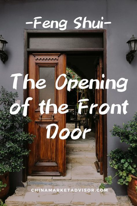 Feng Shui - The Opening of the Front Door Front Entrance Ideas Exterior, Front Entryway Ideas Interior, Feng Shui Front Door Colors, Front Door Decor Ideas Entrance, Feng Shui Entryway, Exterior Entryway Ideas, Feng Shui Interior Design, Feng Shui Front Door, Chinese Style Interior