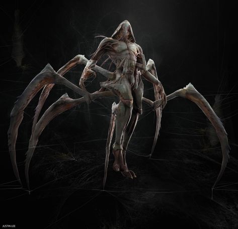 Eldritch Spider, Monster Ideas, Dark Creatures, Creature Artwork, Alien Design, Cosmic Horror, 다크 판타지, Alien Concept Art, Monster Concept Art