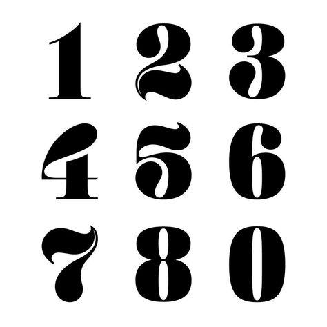 Stephen Pies on Instagram: “Final vector numerals, without six, which is similar to nine. I keep accidentally saving these as “numberals” and the name is growing on…” Number Caligraphy, Fancy Numbers Fonts, Sign Lettering Fonts, Fancy Numbers, Lettering Logotype, Typography Creative, Numbers Typography, Number Vector, Number Fonts