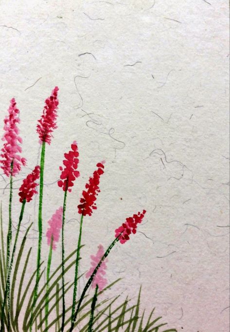 Watercolor Painting Ideas, Painting Ideas, Watercolor Painting, Paintings, Writing, Flowers, Wall, Green, Red