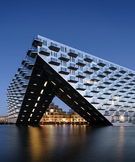 Water Architecture Design, Amsterdam Architecture, Rendered Houses, Big Architects, Architecture Design Ideas, Bjarke Ingels Group, Bjarke Ingels, Architecture Model House, Interesting Buildings