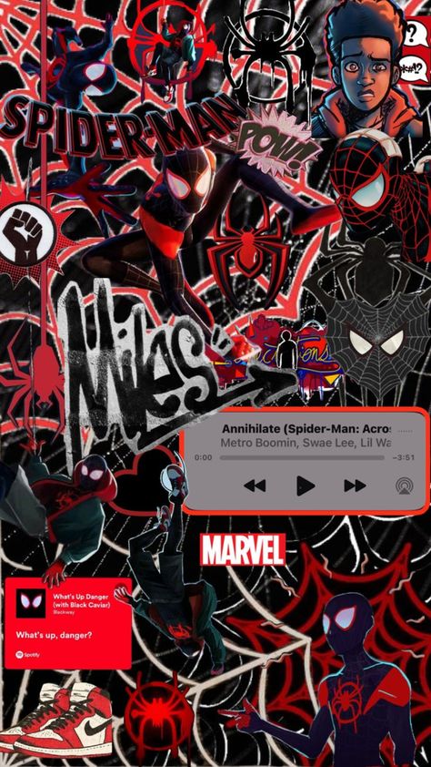 Spiderman Stickers, Spiderman And Spider Gwen, Marvel Phone Wallpaper, All Spiderman, Spiderman Spiderverse, Spider Men, Whatsapp Wallpapers Hd, Miles Spiderman, Image Spiderman