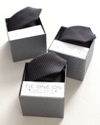 Gifts for the Wedding Party | Martha Stewart Weddings Diy Groomsmen Gifts, Parting Gifts, Groomsmen Ideas, Best Groomsmen Gifts, Label Clips, Groomsmen Gift Box, Groom Gifts, Incredible Photos, Groomsmen Ties