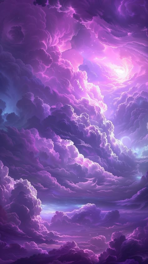 Purple Fantasy Background, Purple Wallpaper Landscape, Purple Clouds Wallpaper, Purple Sky Background, Purple Sky Aesthetic, Purple Galaxy Wallpaper, Violet Aesthetic, Sky Anime, Goth Wallpaper