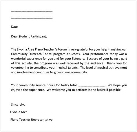 Community Service Hours Letter Check more at https://www.laustereo.com/community-service-hours-letter/ Writing A Reference Letter, Community Service Hours, Printable Letter Templates, Letters Of Recommendation, Volunteer Hours, Formal Business Letter, Recommendation Letter, Resignation Letters, Dear Students