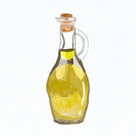 Watercolor olive oil psd hand drawn | premium image by rawpixel.com Olive Oil Illustration, Olive Oil Drawing, Olive Oil Aesthetic, Olive Oil Image, Ancient Roman Food, Oil Illustration, Bread Oil, Roman Food, Altar Ideas