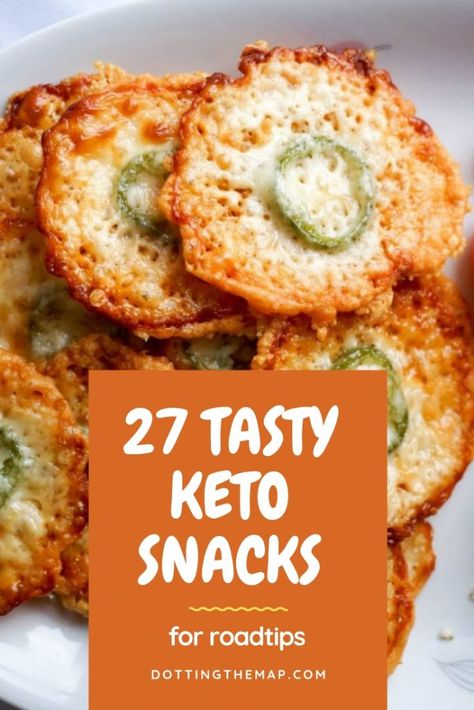 27 Healthy Keto Snacks for Roadtrips   Looking to be on the road while maintaining a healthy diet? These Keto snacks will keep you satisfied while you put on the miles, not the pounds.   dottingthemap.com  #ketosnacks #keto #healthy #healthyfood #buyketo #roadtripketo Healthy Keto Snacks, Healthy Road Trip Snacks, Healthy Travel Snacks, Keto Healthy, Road Trip Food, Delicious Clean Eating, Road Trip Snacks, Travel Snacks, Healthy Vegan Snacks