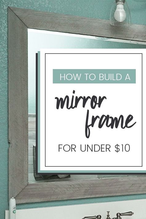 Looking for an easy bathroom upgrade? This DIY mirror frame is a simple project to make with many supplies you probably already have around your house! Since we already had paint and stain on hand, this mirror frame cost us less than $10 and transformed the builder-grade mirror into a farmhouse style mirror that completed our bathroom. Take a look at this step-by-step guide on how to make a mirror frame! #bathroom #bathroomrenovations #bathroomremodel #diy Easy Bathroom Upgrades, Diy Mirror Frame, Frame Bathroom, Bathroom Mirrors Diy, Bathroom Improvements, Bathroom Upgrade, Walk In Shower Designs, Mirror Frame Diy, Bathroom Mirror Frame