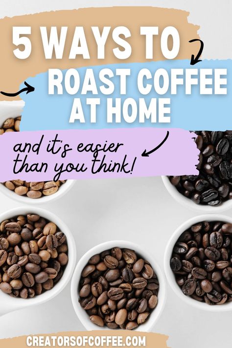 Roasting coffee beans at home is easier than you might think - learn how to roast coffee beans at home with the help of our detailed guide to home coffee roasting. We explain the coffee roast process and 5 easy ways you can roast your own coffee beans at home How To Roast Coffee Beans, Roasting Your Own Coffee Beans, Roast Coffee Beans At Home, Roast Your Own Coffee Beans, Coffee Bean Roasting, How To Roast Coffee Beans At Home, Roasting Coffee Beans At Home, Roasting Coffee Beans, Hot Teas