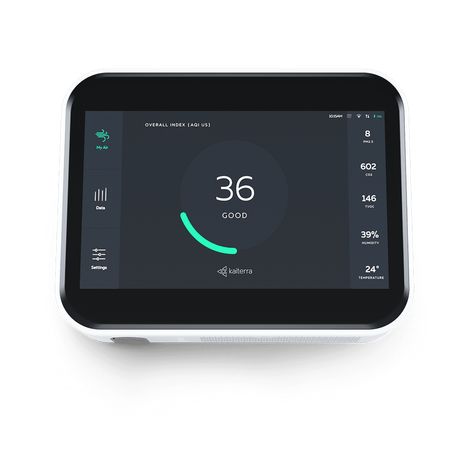 Sensedge | Premium Indoor Air Quality Monitor with Display | Kaiterra Air Quality Monitor, Improve Indoor Air Quality, Commercial Buildings, Air Pollution, Mobile Ui, Indoor Air Quality, Head Start, Cloud Storage, Indoor Air