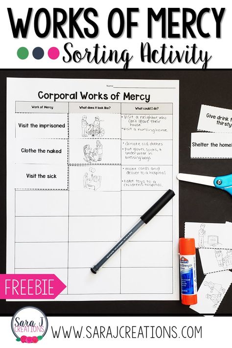 Download this free corporal works of mercy printable activity for kids. A great way to teach children the importance of loving and taking care of our neighbors. Spiritual Works Of Mercy, Corporal Works Of Mercy, Catholic Kids Crafts, Catholic Printables, Cartoons Videos, Religion Activities, Catholic Lent, Works Of Mercy, Kids Faith