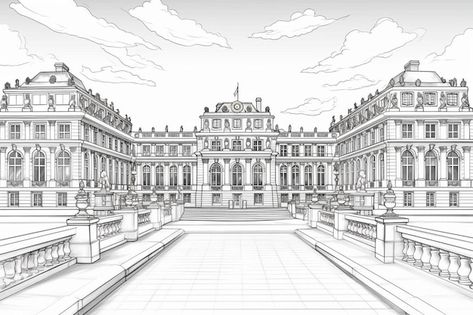 Palace of Versaille Paris suburbs France Versailles Royal Palace Castle of Versailles | Premium AI-generated image Castle Of Versailles, France Versailles, Castles France, Paris Suburbs, Palace Of Versailles, Free Business Card Mockup, Royal Palace, Flyer Maker, Poster Maker