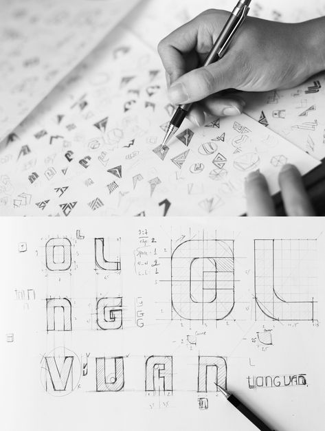 Logo Thumbnails, Logo Sketch Design, Sketch Process, Logo Development, Agency Logo, Developer Logo, Logo Sketches, Logo Process, Japan Technology