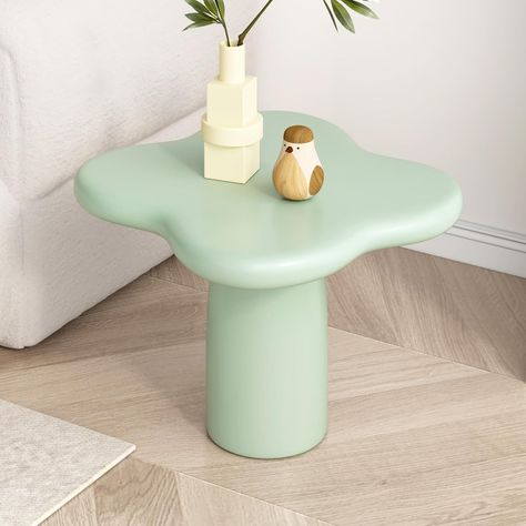 Amazon.com: Guyii Small Irregular Side Table, Green Mini Coffee Table, End Table for Living Room, Office, Night Stand for Bedroom, Easy Assembly : Home & Kitchen Mini Coffee Table, Coffee Table Living Room Modern, Coffee Table Small Space, Organic Table, Coffee Table Inspiration, Balcony Table, Living Room Center, Preppy Decor, Glass Top Side Table