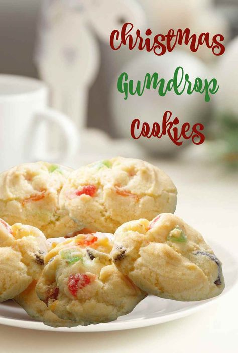 These festive gumdrop cookies are the perfect way to celebrate Bake Cookies Day. Find out more about this day and get the recipe for these holiday cookies on Always the Holidays. #gumdropcookies #bakecookiesday Gumdrop Cookies, Gumdrop Recipe, Chewy Peanut Butter Cookie Recipe, Drop Cookies Christmas, Gum Recipe, Confetti Cookies, Drop Cookie Recipes, Holidays Recipes, Christmas Baking Cookies