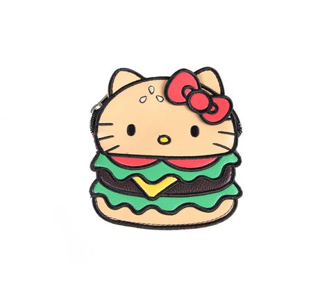 Hello Kitty Coin Purse: Burger Hello Kitty Burger, Mint Green Bags, Cat Coin Purse, Coin Purse Wallet, Hello Kitty Items, Coin Bag, Purse Wallet, Wallets, Coin Purse