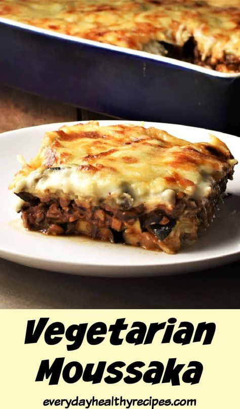 Vegetarian Moussaka Recipe, Veggie Moussaka, Vegetarian Moussaka, Easy Casseroles, Migraine Diet, Frugal Food, Moussaka Recipe, Vegetarian Casserole, Healthy Vegetarian Dinner