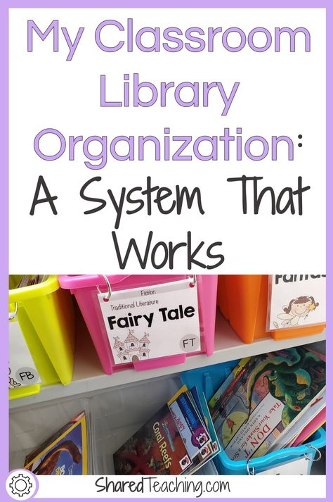 My Classroom Library Organization: A System That Works - Shared Teaching Organize Classroom Library, Classroom Libraries, Literacy Organization, Organizing Classroom Library, Classroom Library Set Up, School Library Organization, Opinion Writing Mentor Text, Writing Mentor Texts, Classroom Library Labels