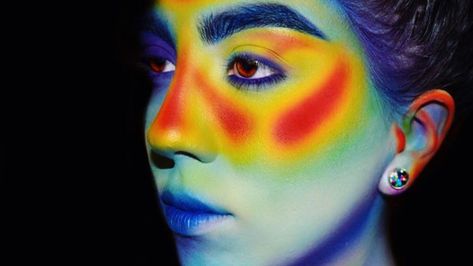 Shading Brush, Media Makeup, Heat Map, Color Contour, Cool Makeup Looks, Red Makeup, Bold Makeup, Sfx Makeup, Airbrush Makeup