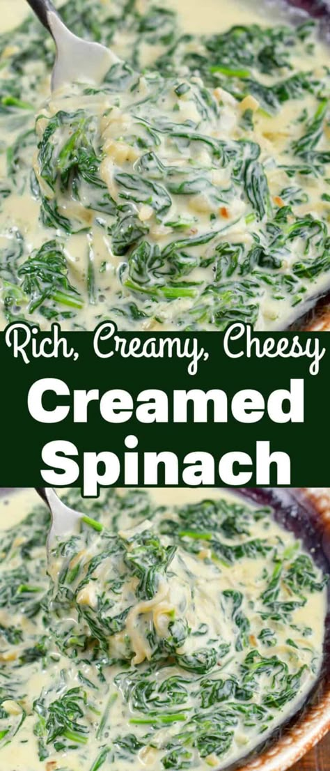 Creamed Spinach With Cream Cheese, Spinach Sauce Recipes, Cream Spinach Recipe Easy, Creamed Spinach With Fresh Spinach, Spinach With Cream Cheese, Cream Spinach Recipe, Creamed Spinach Recipe Healthy, Creamed Spinach Recipe Easy, Fresh Spinach Recipes