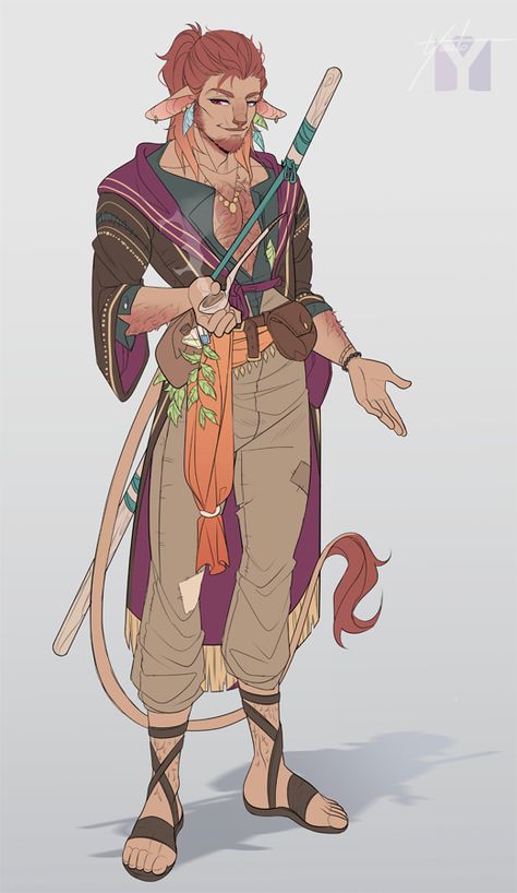 Firbolg Character Design, Firbolg Male, Firbolg Dnd, Concept Art Landscape, Art Steampunk, Heroic Fantasy, Male Characters, Dungeons And Dragons Characters, Art Disney