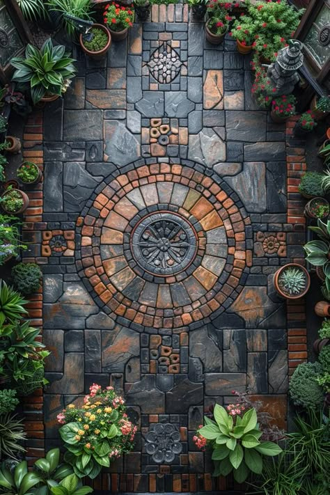 23 Gorgeous Paver Patio Ideas You Must See 59 Paver Patio Ideas, Design Per Patio, Paver Designs, Patio Pavers Design, Patio Pavers, Deco Nature, Backyard Garden Design, Paver Patio, Garden Pathway