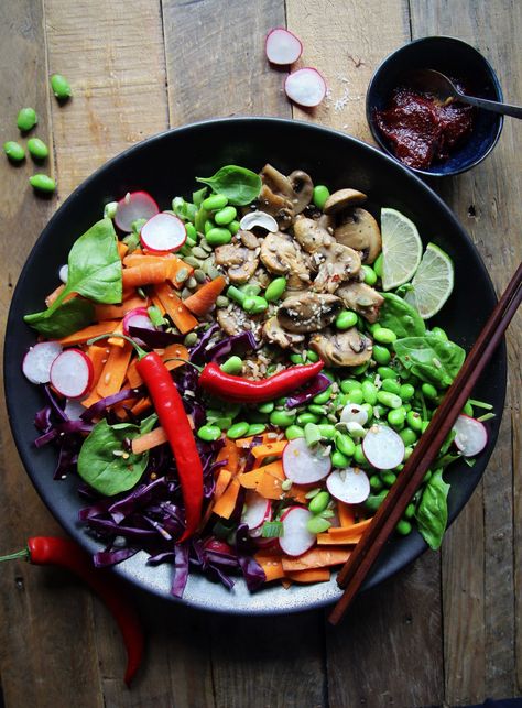 Rice Buddha Bowl, Rice And Edamame, Buddha Bowl Vegan, Recipe Writing, Vegetarian Gourmet, Vegan Buddha Bowl, Buddha Bowls, Clean Green, Bowl Recipes