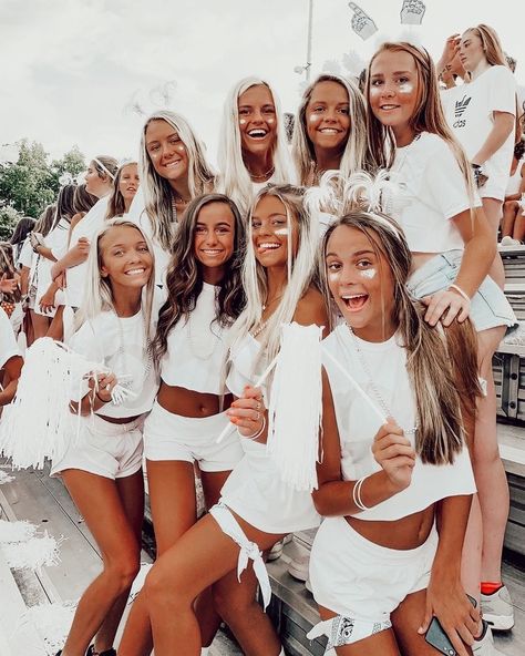 Whiteout Football Theme Outfit Ideas, Whiteout Outfit Football Game, White Out Spirit Day, White Lie Spirit Day, Toga Theme Football Game, White Out Outfits Spirit Week, White Spirit Day, White Out Spirit Week, Toga Outfit Spirit Week