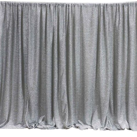 20FT x 10FT Silver Metallic Shiny Spandex Glittering Backdrop Silver Table Runner, Silver Charger Plates, Silver Tablecloth, Unique Wedding Decorations, Silver Cake Stand, Silver Wedding Decorations, New Years Celebration, Fancy Decor, Silver Candle Holders