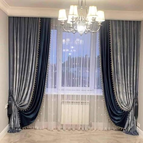 Curtain Designs Modern, Gold Curtains Living Room, Sliding Gate Ideas, Latest Curtain Designs, Luxury Curtains Living Room, Design Living Room Modern, Fancy Curtains, Window Curtain Designs, Modern Interior Design Living Room