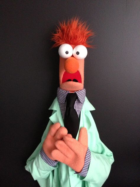 Beaker Muppets, The Muppets Characters, Funny Cartoon Photos, Custom Puppets, Kermit Funny, Sesame Street Muppets, Puppets Diy, Fraggle Rock, The Muppet Show