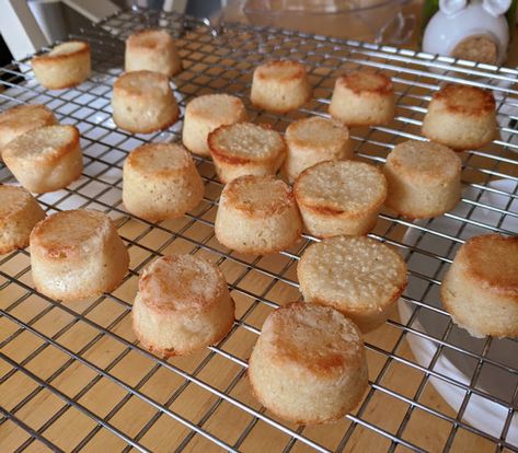 Financiers (Vegan) Financier Recipe, Gold Bricks, Browned Butter, Blanched Almonds, Hand Mixer, Muffin Tins, Canned Chickpeas, Mini Muffins, Vegan Cookies