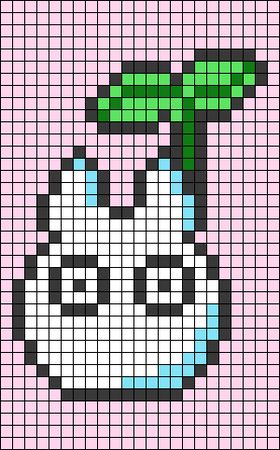 Totoro Pixel Pattern, Alpha Patterns Crochet Studio Ghibli, Pixel Art Pattern Ghibli, Totoro Grid Pattern, My Neighbor Totoro Pixel Art, Ghibli Perler Bead Patterns, Totoro Cross Stitch Pattern, Totoro Alpha Pattern, Studio Ghibli Grid Pattern