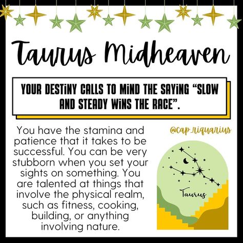 Taurus Midheaven, Astrology Houses, The Arrow, Done With You, Birth Chart, High Point, Destiny, Astrology, Physics