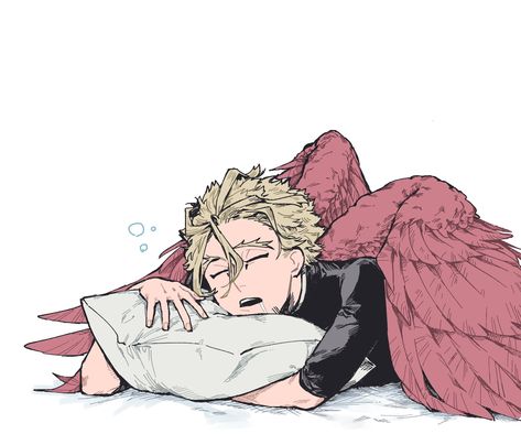 Hawks Hawks Sleeping, Keigo Takami, Girl Artist, Mini Comic, Hero Academia Characters, Boku No Hero, Izuku Midoriya, Hawks, Go To Sleep