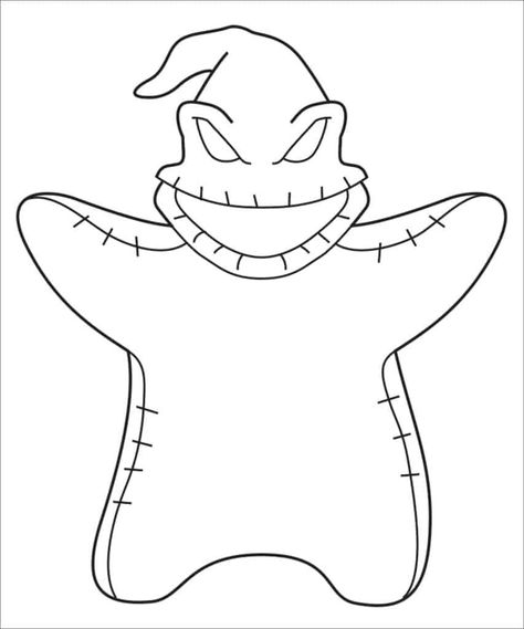 Evil Jack Skellington, Oogie Boogie Tattoo Stencil, How To Draw Zero The Dog, Oogie Boogie Man Drawing, Nightmare Before Christmas Templates, Nightmare Before Christmas Printables, Oogie Boogie Pattern, Nightmare Before Christmas Crafts, Oogie Boogie Drawing