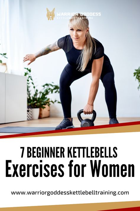 7 Kettlebell Exercises for Beginners - Warrior Goddess Kettlebell Training Lat Exercises, Pump Workout, Best Kettlebell Exercises, Kettlebell Benefits, Kettlebell Abs, Kettlebell Challenge, Full Body Kettlebell Workout, Kettlebell Cardio, Kettlebell Circuit