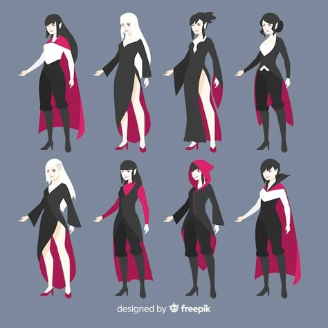 Free vector halloween female vampire cha... | Free Vector #Freepik #freevector #dracula #halloween-characters #vampire #halloween-costume Vampire Character Design, Procreate Dog, Halloween Procreate, Halloween Female, Vampire Character, Dracula Costume, Demon Costume, Vampire Drawings, Vampire Halloween Costume