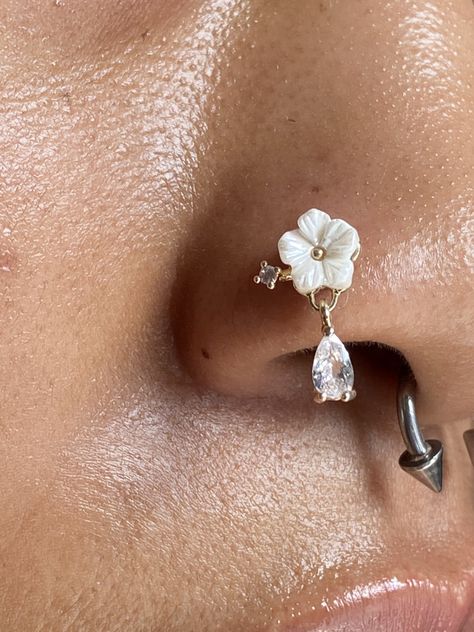 Nose Jewelry Aesthetic, Aesthetic Nose Piercing, Obsession Aesthetic, Nose Piercing Aesthetic, Unique Nose Rings, Nose Piercing Hoop, Future Vision, Nose Piercings, Tooth Gem