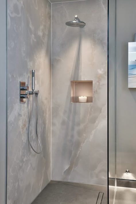 Onyx Sense – Grigio 14998 Onyx Bathroom Tile, Onyx Marble Bathroom, Dark Gray Marble Bathroom, The Onyx Collection Bathroom, Onyx Shower Ideas, La Marca Onyx Nuvolato Tile, Marble Effect Porcelain Tiles Bathroom, Onyx Porcelain Tile Bathroom, Onyx Tile Bathroom