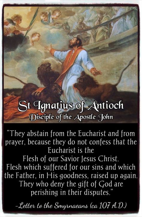 St Ignatius Of Antioch Quotes, Lord Supper, Saint Ignatius Of Antioch, St Ignatius Of Antioch, Theology Quotes, Saint Ignatius, Ignatius Of Antioch, Catholic Theology, Saints Quotes