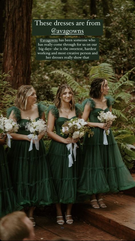 Brooklyn And Dakota, Enchanted Forest Wedding Dress, Shrek Wedding, Middle Earth Wedding, Enchanted Forest Wedding Theme, Forest Wedding Dress, Lotr Wedding, Forest Green Wedding, Fairy Tail Wedding