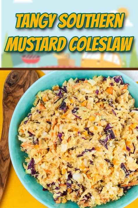 Mustard Slaw Recipe, Mustard Coleslaw Recipe, Hot Slaw Recipe, Mustard Coleslaw, Mustard Slaw, Coleslaw For Pulled Pork, Southern Coleslaw, Slaw Dog, Coleslaw Recipe Easy