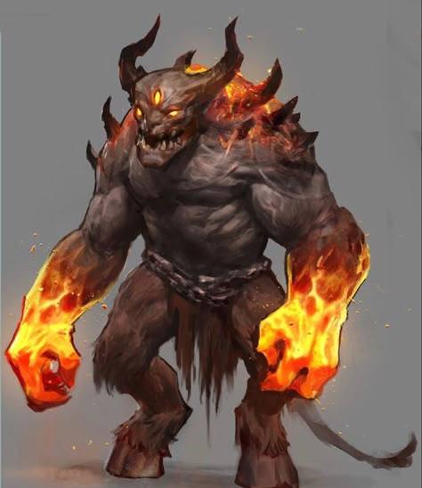 Lava Demon, Alien Concept Art, Monster Concept Art, Demon Art, Fantasy Monster, Fantasy Creatures Art, Mythological Creatures, Monster Design, Creature Concept Art