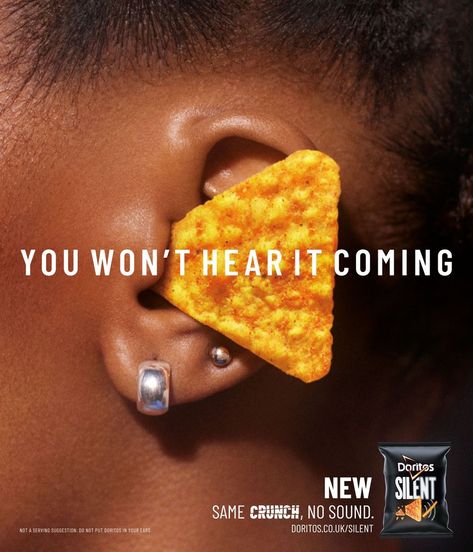 Doritos Silent |
    
    
    D&AD Awards 2024 Pencil Winner |
    Use of XR Participation Award, Spain Design, Food Graphic Design, Snack Chips, Creative Skills, Graphic Design Projects, Creative Posters, Brand Experience, Ads Creative