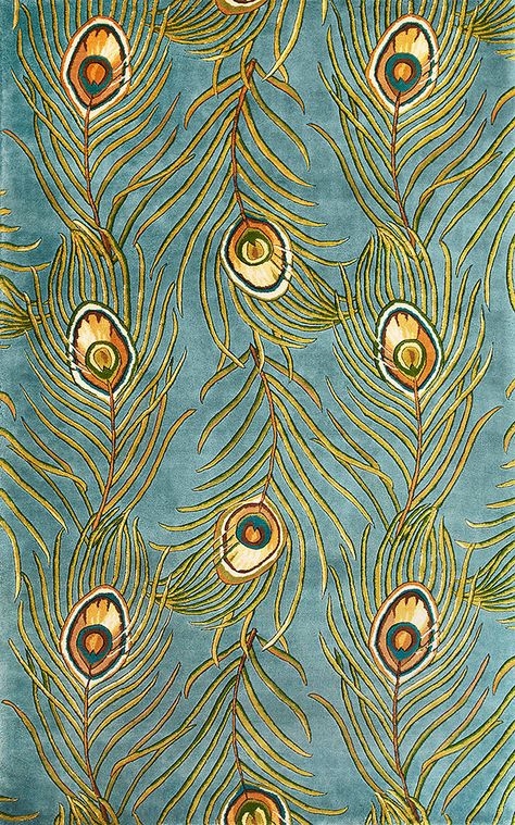 Catalina 0739 Blue Peacock Feathers Rug from the Botanical Rugs II collection at Modern Area Rugs Glitter Wallpaper Iphone, Kas Rugs, Peacock Decor, Novelty Rugs, Large Scale Floral, Blue Peacock, Peacock Art, Peacock Color, Color Wave